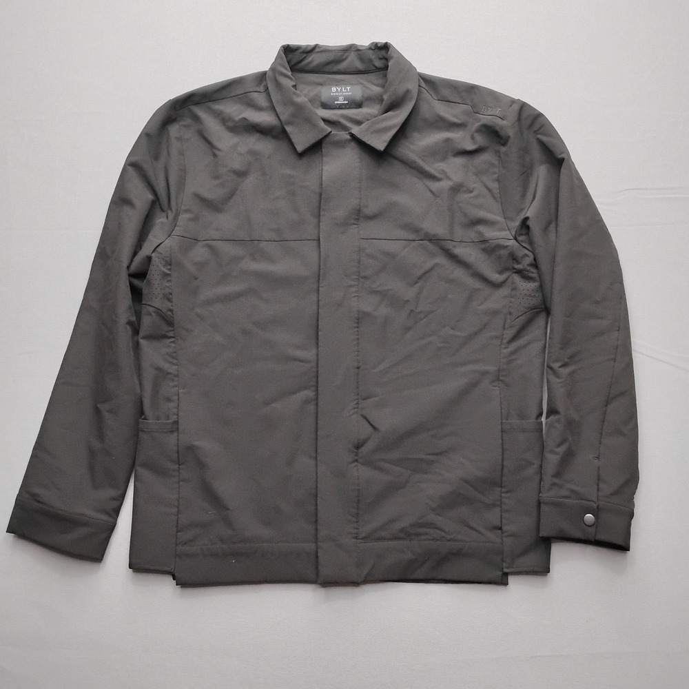 BYLT District Jacket Mens XL Black Lightweight Snap Front Stretch Performance